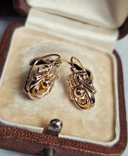 Boucles d'oreilles Boucles d'oreilles dormeuses Art déco en or rose 18 carats 58 Facettes 667