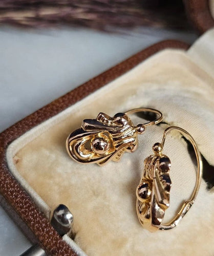 Boucles d'oreilles Boucles d'oreilles dormeuses Art déco en or rose 18 carats 58 Facettes 667