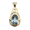 Pendentif Pendentif néo-victorien en or jaune 14 carats et spinelle bleu 58 Facettes 511