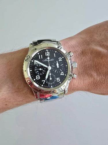 Montre Breguet Type XX - Montre Aeronavale chronographe en acier full set 58 Facettes