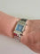 Montre Hermès Heure H - Montre en acier, cadran bleu, coffret 58 Facettes