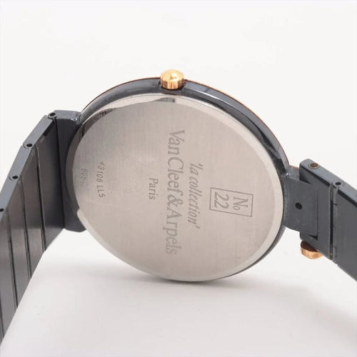Montre Van Cleef & Arpels Numéro 22 - Montre vintage style Art déco en acier 58 Facettes