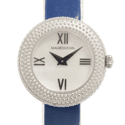 Montre Mauboussin L'heure du premier jour enfin - Montre en acier cadran nacre 58 Facettes