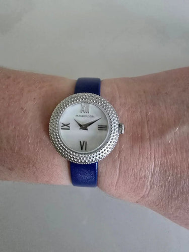 Montre Mauboussin L'heure du premier jour enfin - Montre en acier cadran nacre 58 Facettes