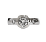 Bague 51 Bague solitaire accompagnée en or blanc 18k et diamants 58 Facettes 1-969/1