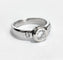 Bague 51 Bague solitaire accompagnée en or blanc 18k et diamants 58 Facettes 1-969/1