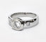 Bague 51 Bague solitaire accompagnée en or blanc 18k et diamants 58 Facettes 1-969/1