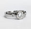 Bague 51 Bague solitaire accompagnée en or blanc 18k et diamants 58 Facettes 1-969/1