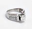 Bague 51.5 Bague solitaire accompagné en or blanc 18k et diamants 58 Facettes 1-888/1