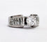 Bague 51.5 Bague solitaire accompagné en or blanc 18k et diamants 58 Facettes 1-888/1