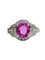 Bague 53 Bague en or blanc 750 au saphir rose et diamants 58 Facettes 1-351/1