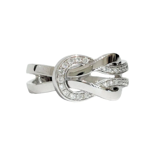Bague 53 Fred Chance Infinie - Bague semi-pavée en or blanc et diamants 58 Facettes 1-1241/1