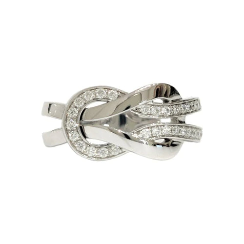 Bague 53 Fred Chance Infinie - Bague semi-pavée en or blanc et diamants 58 Facettes 1-1241/1