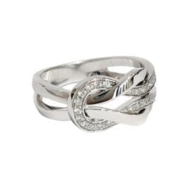 Bague 53 Fred Chance Infinie - Bague semi-pavée en or blanc et diamants 58 Facettes 1-1241/1