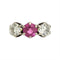 Bague 54 Bague trilogie en or jaune 14K saphir rose et diamants 58 Facettes 1-1187/2