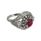 Bague 55 Bague Art déco en platine avec rubis et diamants 58 Facettes 1-1185/1