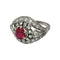Bague 55 Bague Art déco en platine avec rubis et diamants 58 Facettes 1-1185/1