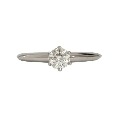 Bague 52 Tiffany & Co - Bague solitaire en platine avec diamant 0,32 ct 58 Facettes 1-1404/2