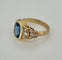 Bague 54.5 Bague en or jaune 18 carats au saphir et diamants 58 Facettes