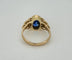 Bague 54.5 Bague en or jaune 18 carats au saphir et diamants 58 Facettes