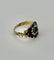 Bague 54 Bague en or jaune 18 carats ornée de grenats et perles 58 Facettes