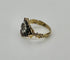 Bague 54 Bague en or jaune 18 carats ornée de grenats et perles 58 Facettes