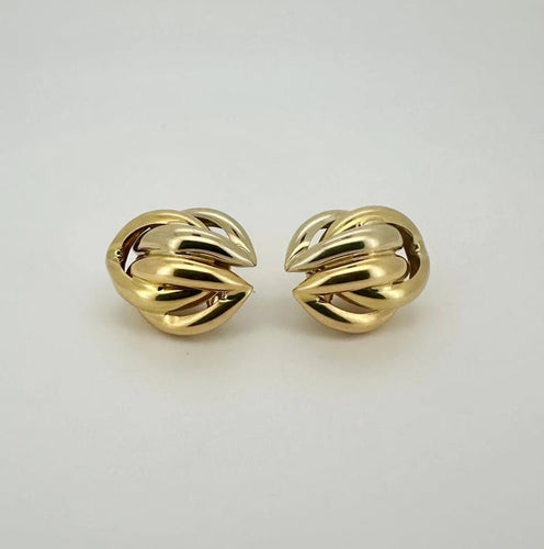 Boucles d'oreilles Boucles d’oreilles clips en or 18 carats trois tons 58 Facettes