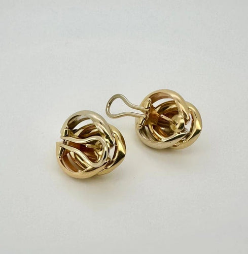 Boucles d'oreilles Boucles d’oreilles clips en or 18 carats trois tons 58 Facettes