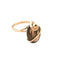 Bague 54.5 Bague en or jaune 18K avec quartz fumé ovale facetté 58 Facettes AB 1074