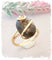 Bague 54.5 Bague en or jaune 18K avec quartz fumé ovale facetté 58 Facettes AB 1074