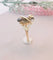 Bague 54.5 Bague en or jaune 18K avec quartz fumé ovale facetté 58 Facettes AB 1074