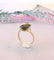 Bague 54.5 Bague en or jaune 18K avec quartz fumé ovale facetté 58 Facettes AB 1074