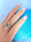 Bague 54 Bague marquise en or 18 carats bicolore saphirs et diamants 58 Facettes 1768
