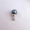 Collier Collier pendentif perle de Tahiti grise en or blanc 18 K 58 Facettes AA 1536