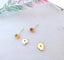 Boucles d'oreilles Boucles d’oreilles clous en or jaune 18 carats et citrines 58 Facettes AA 1527