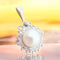Pendentif Pendentif perle de culture et diamants en or blanc 18 carats 58 Facettes AA 1677