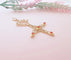 Pendentif Croix du Sud d'Agadez - Pendentif en or jaune 18 K et corail 58 Facettes AA 1634