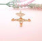 Pendentif Croix du Sud d'Agadez - Pendentif en or jaune 18 K et corail 58 Facettes AA 1634