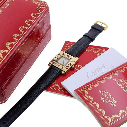 Montre Cartier Quadrant - Montre Grand Modèle en or jaune 18 carats 58 Facettes
