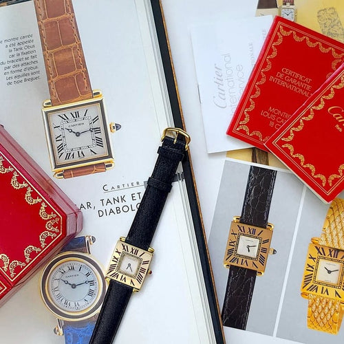 Montre Cartier Quadrant - Montre Grand Modèle en or jaune 18 carats 58 Facettes