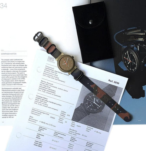 Montre IWC Schaffhausen Porsche Design - Montre Compass IW3510 olive, circa 1978 58 Facettes