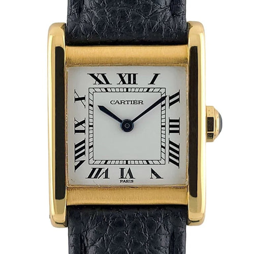 Montre Cartier Tank Normale Paris - Montre grand modèle en or 18 carats 58 Facettes