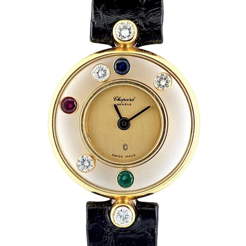 Montre Chopard Happy Diamonds - Montre en or 18 carats avec diamants et pierres 58 Facettes