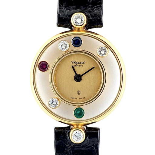 Montre Chopard Happy Diamonds - Montre en or 18 carats avec diamants et pierres 58 Facettes