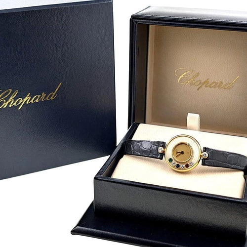 Montre Chopard Happy Diamonds - Montre en or 18 carats avec diamants et pierres 58 Facettes