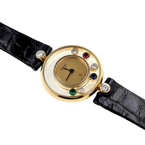Montre Chopard Happy Diamonds - Montre en or 18 carats avec diamants et pierres 58 Facettes