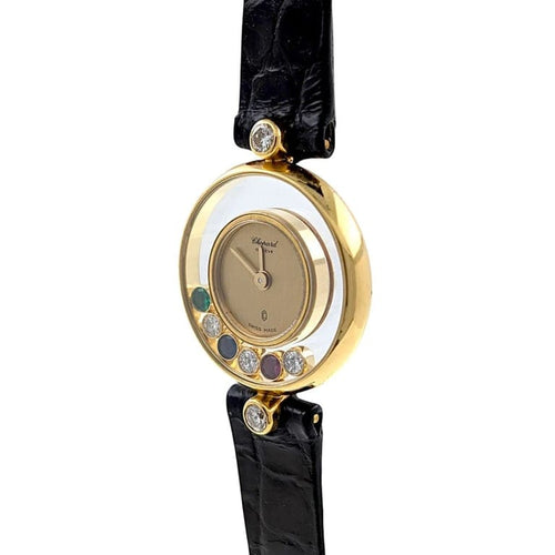 Montre Chopard Happy Diamonds - Montre en or 18 carats avec diamants et pierres 58 Facettes
