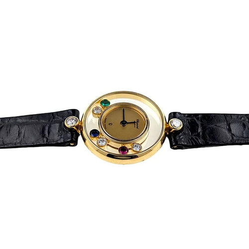 Montre Chopard Happy Diamonds - Montre en or 18 carats avec diamants et pierres 58 Facettes