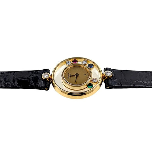 Montre Chopard Happy Diamonds - Montre en or 18 carats avec diamants et pierres 58 Facettes