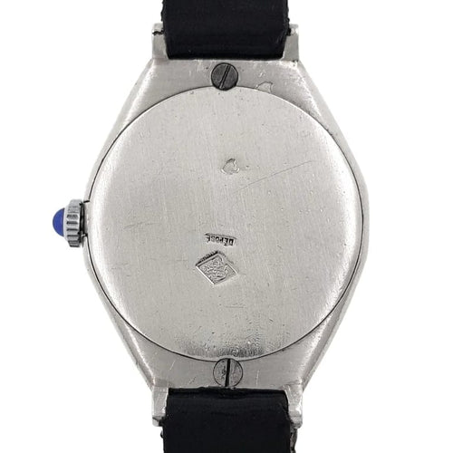 Montre Ferdinand Verger Frères - Montre tonneau en platine sertie de diamants 58 Facettes